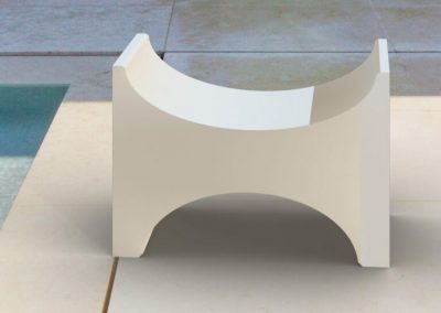 Design mobilier outdoor en collaboration avec la Pierre de Jadis – BANC « BRIDGE »