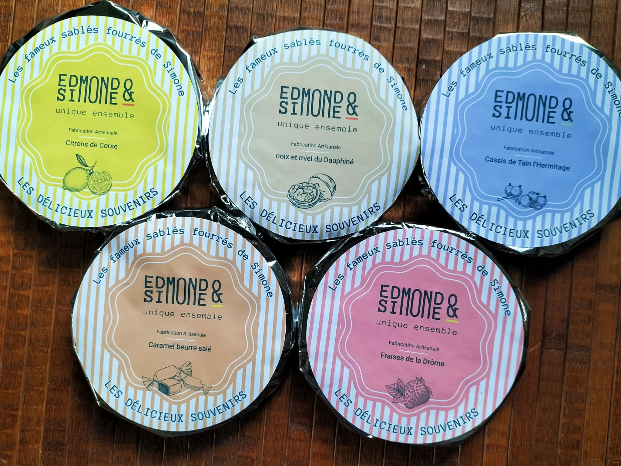 étiquettes biscuits Edmond et Simone